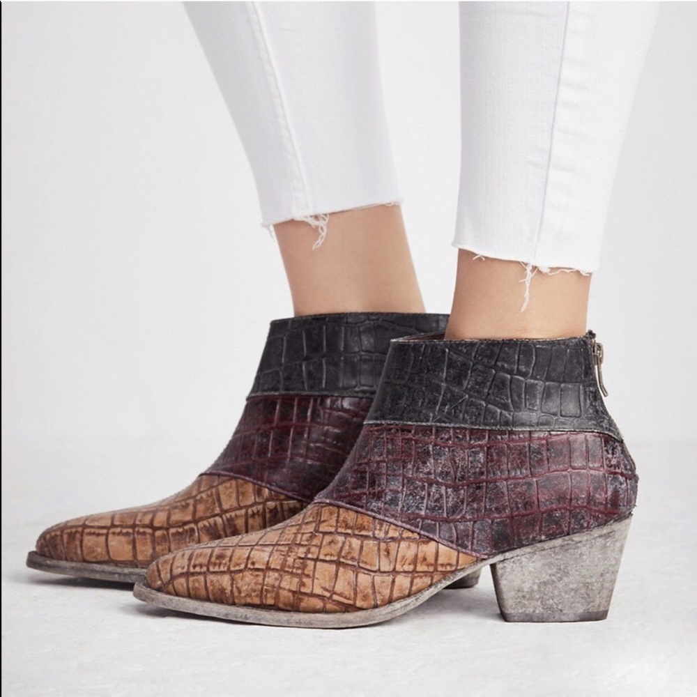 Free People Farylrobin Tryst Black Combo Bootie 8